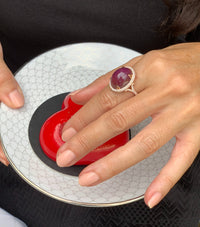 Ruby and Diamonds Cocktail Ring