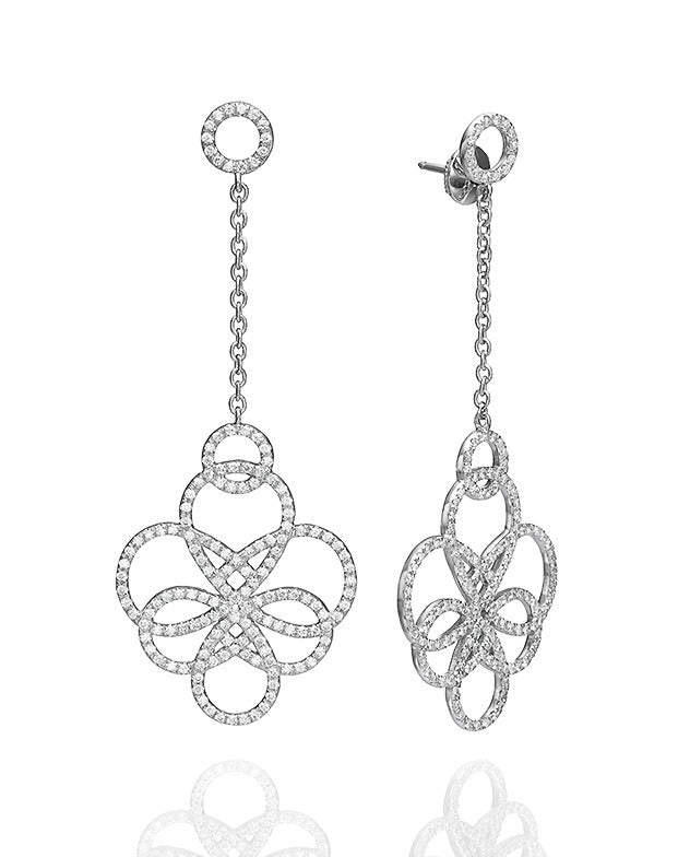 Arabesque Diamond Drop Earrings
