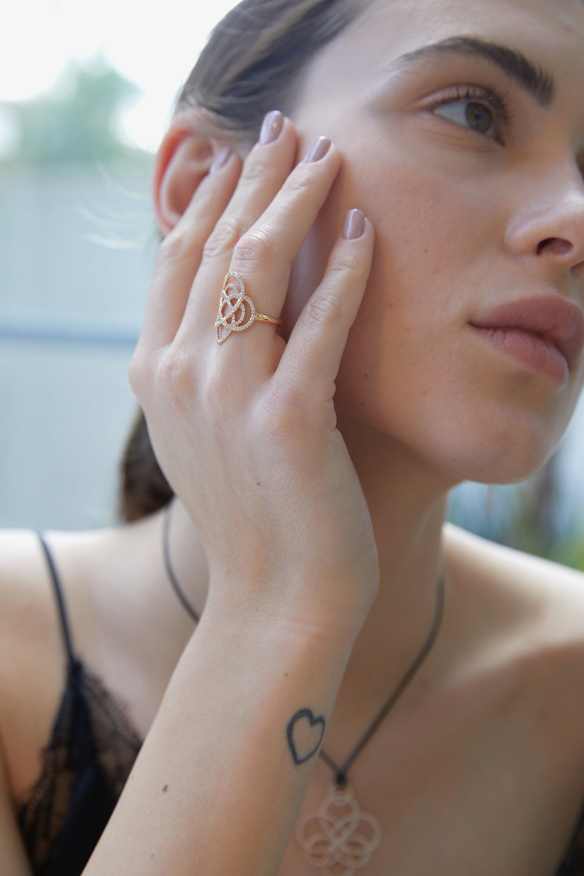 Diamond Arabesque Statement Ring