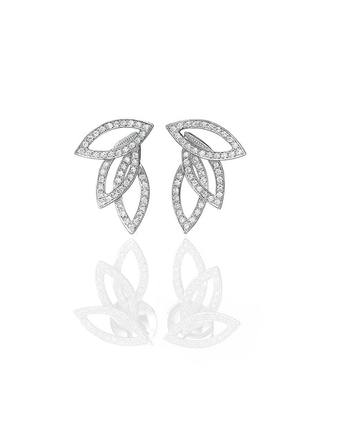 Diamonds Leaves Earrings