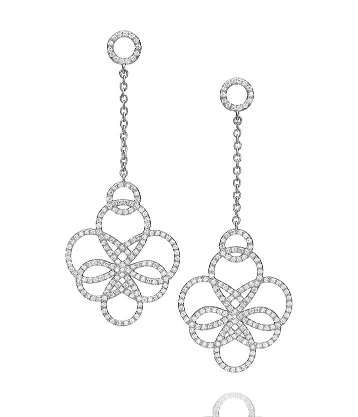 Arabesque Diamond Drop Earrings