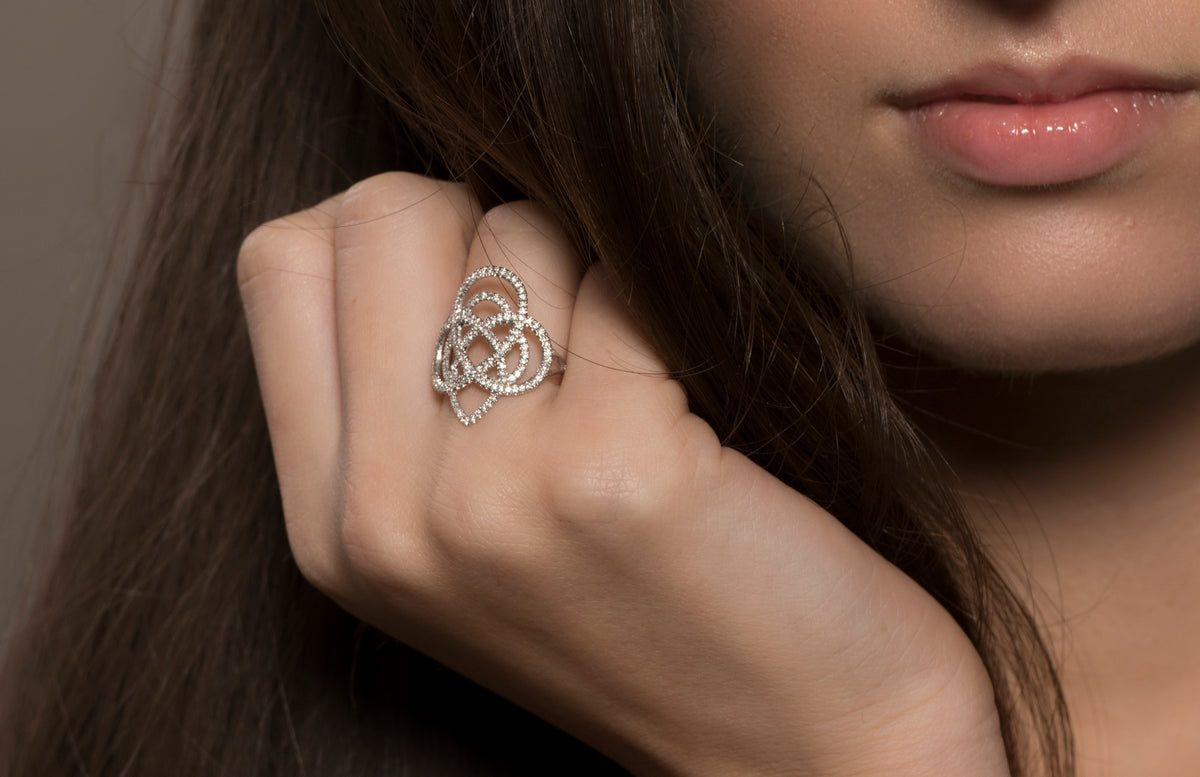 Diamonds Arabesque Statement Ring