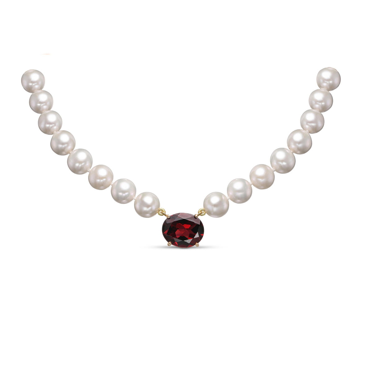 Pearls and Red Garnet