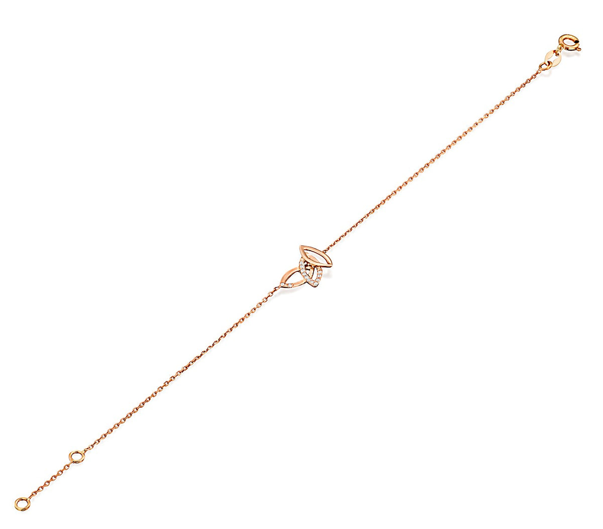 Three Diamonds Leaves Bracelet