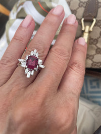 Tourmaline and Diamond Statement Ring