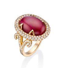 Ruby and Diamonds Cocktail Ring