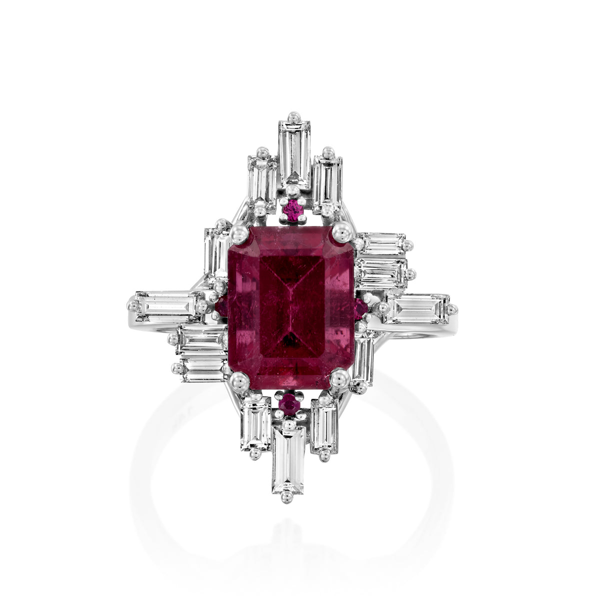 Tourmaline and Diamond Statement Ring