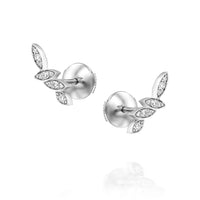 Four Diamonds Leaves Earrings