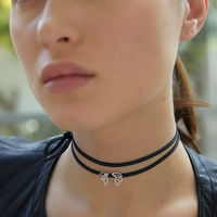 Double Diamonds Leaves Choker