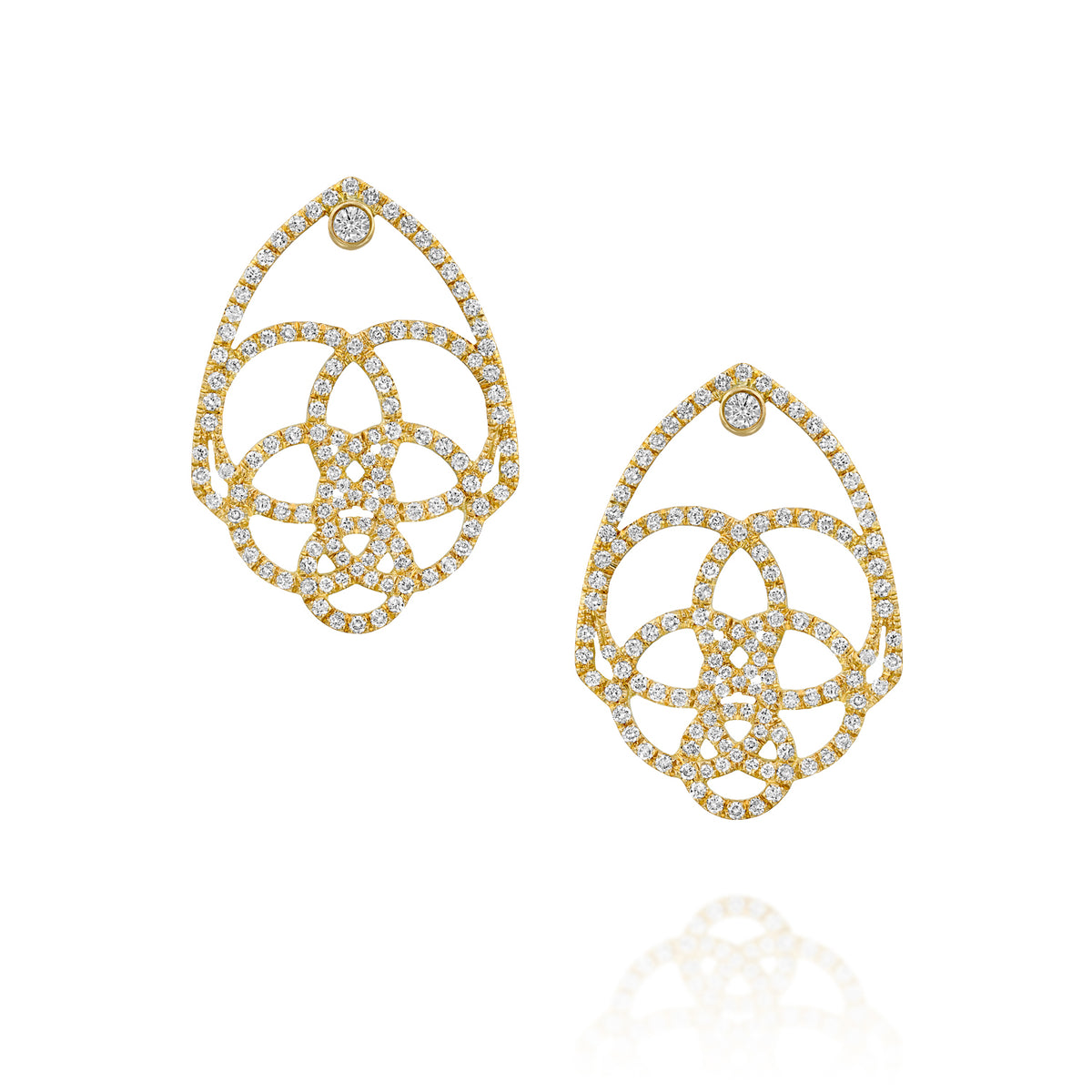 Diamonds Hamsa Earrings