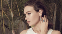 Aquamarine  and Diamonds Cocktail Ring