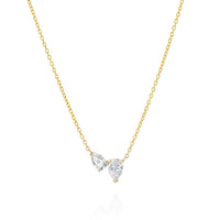 Two Pear Shaped Diamond Pendant