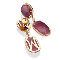 Ruby and Diamonds Earrings