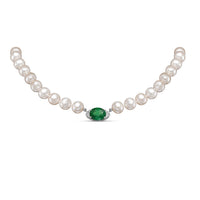 Pearls and Emerald necklace