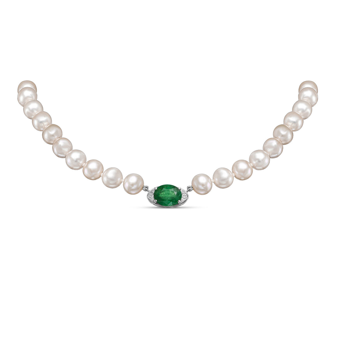 Pearls and Emerald necklace