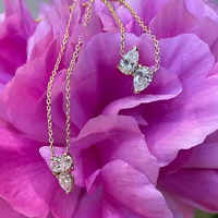 Two Pear Shaped Diamond Pendant