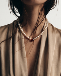 Pearls and Red Garnet