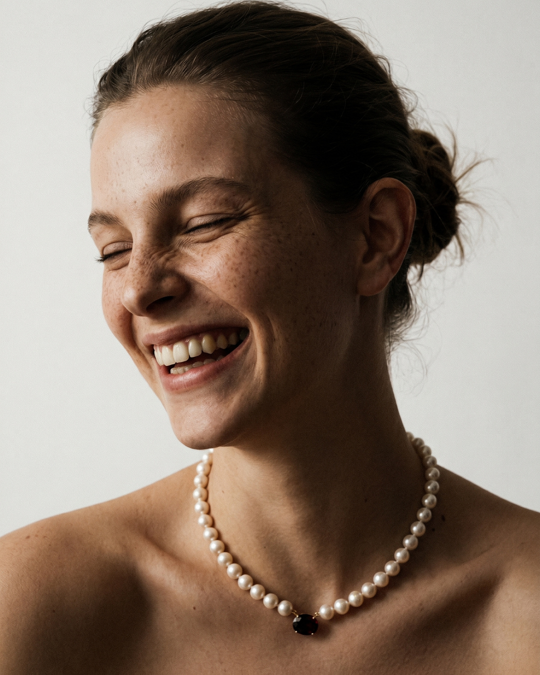 Pearls and Red Garnet
