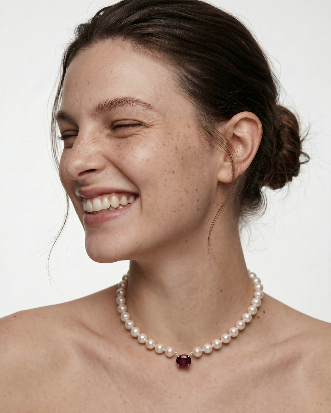Pearls and Red Garnet