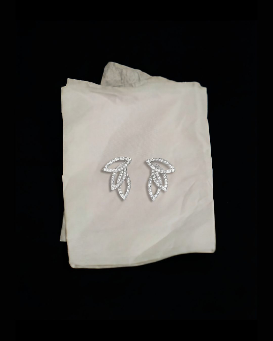 Diamonds Leaves Earrings
