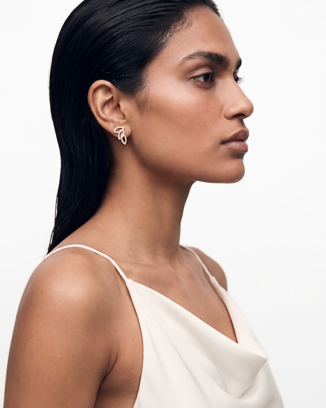 Diamonds Leaves Earrings