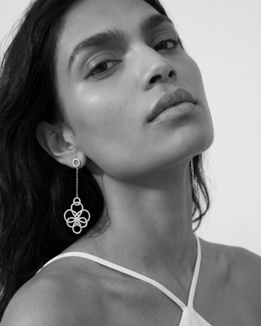 Arabesque Diamond Drop Earrings
