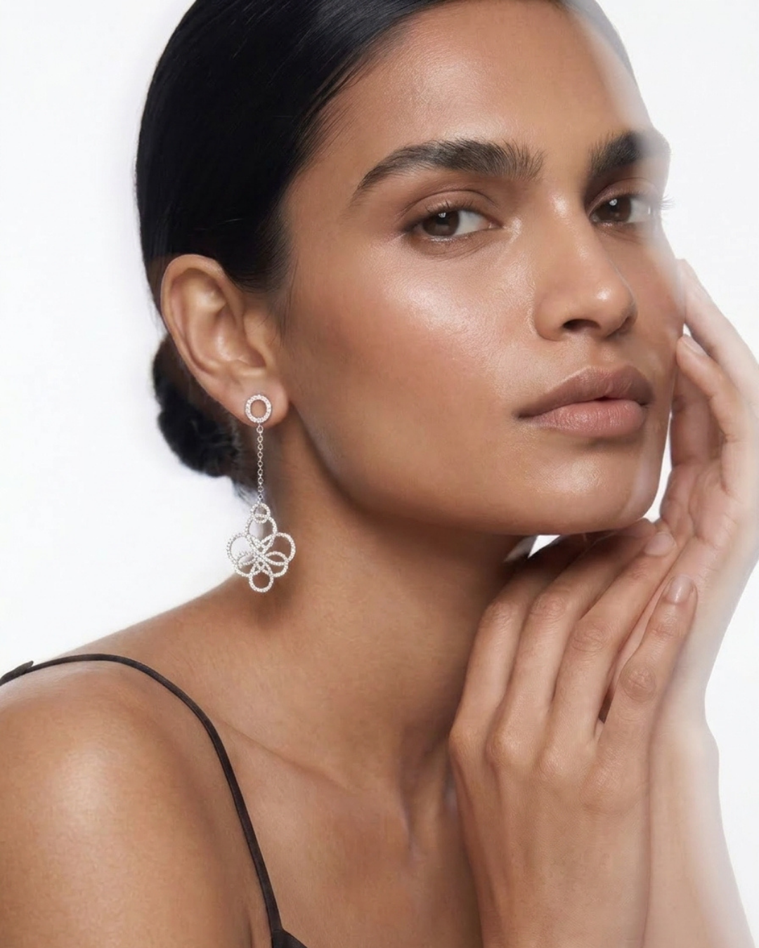 Arabesque Diamond Drop Earrings