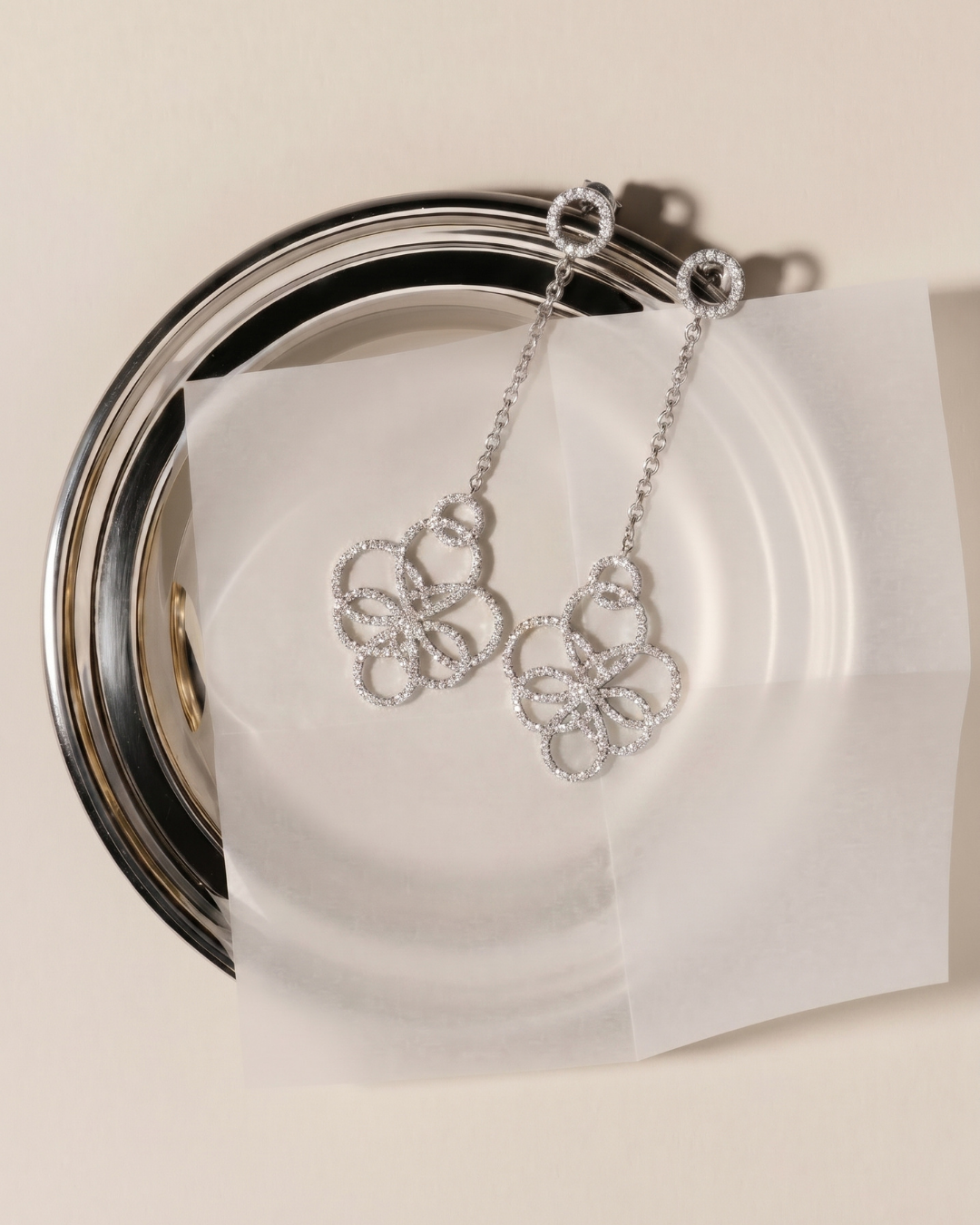 Arabesque Diamond Drop Earrings