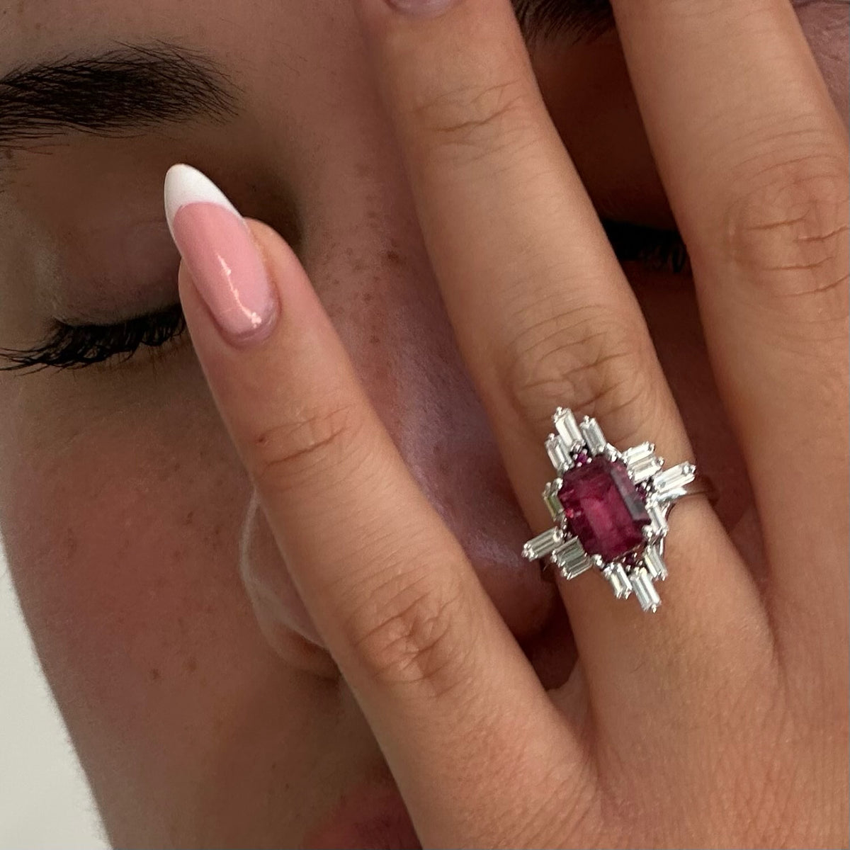 Tourmaline and Diamond Statement Ring