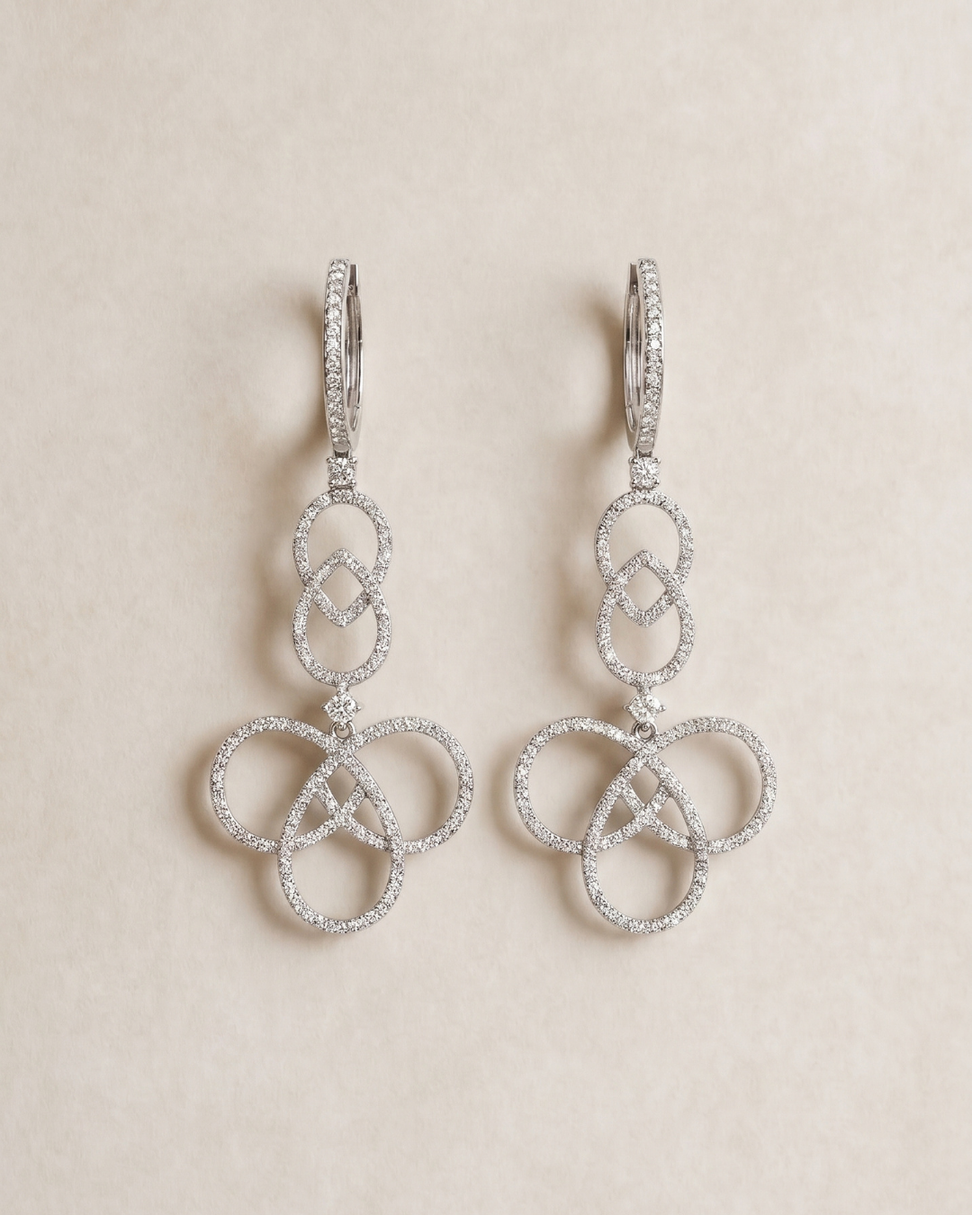 Arabesque Diamond Drop Earrings